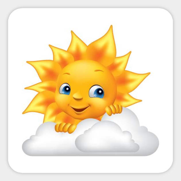 Soleil et nuage Sticker by windowsneuf